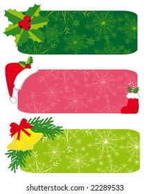 Set of christmas banners. Vector illustration.
