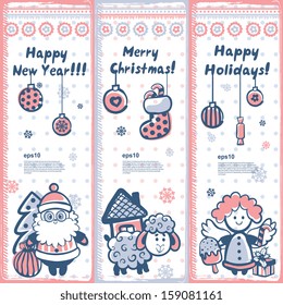 Set of Christmas bookmarks 