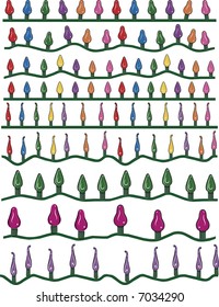 Set of Christmas Bulbs design elements. No gradients.