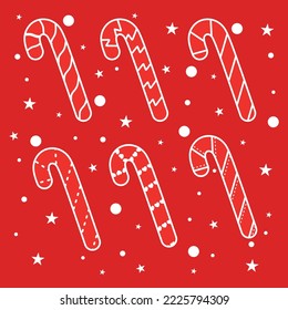 Set of Christmas candies, perfect for office, banner, company, landing page, background, social media, wallpaper and more