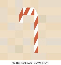 Set of christmas candy cane. Vector illustration