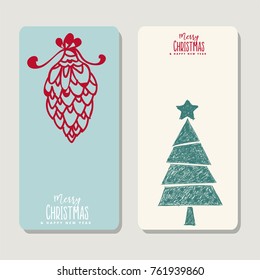 Set of  Christmas card