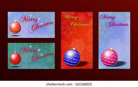 Set of Christmas cards