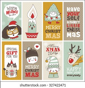 Set of Christmas cards