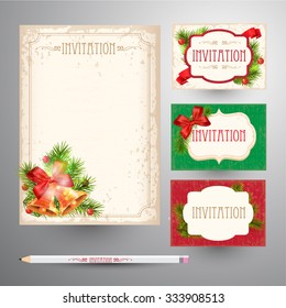 Set of christmas cards.