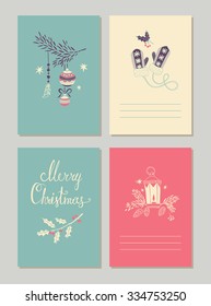 set of christmas cards