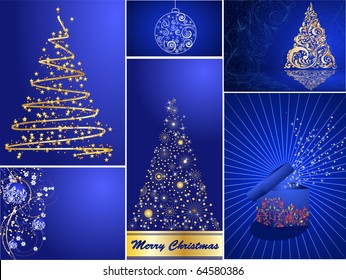 set of Christmas cards