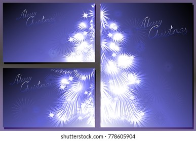 Set of Christmas Cards. EPS10 vector illustration