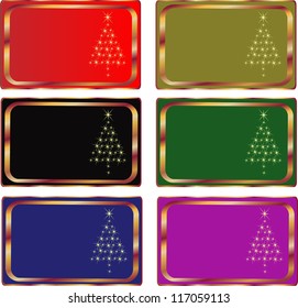Set of Christmas cards, illustration. 10 EPS.