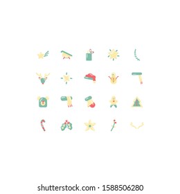 set christmas celebrations symbol vector