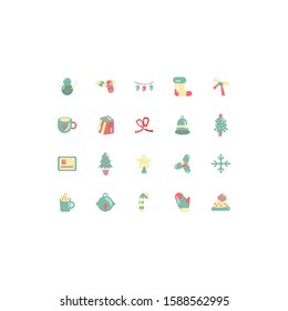 set christmas celebrations symbol vector