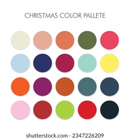 Set of Christmas color palette