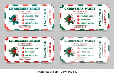 Weihnachtsfest bunte Party-Ticket für Eingeweihten Eins