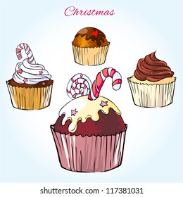 set of Christmas cookies
