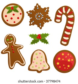 Set of Christmas cookies