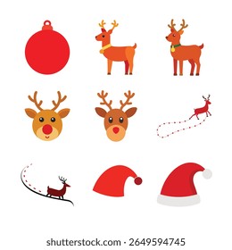 Conjunto de Navidades Arte vectorial de día 