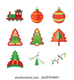set of Christmas day vector art 