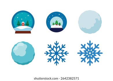 Set of Christmas Day vector Silhouette illustration