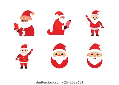 Set of Christmas Day vector Silhouette illustration