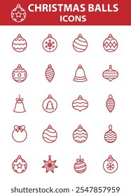 set of christmas decoration icons, ornament, celebration, 