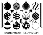 Set of Christmas decorations