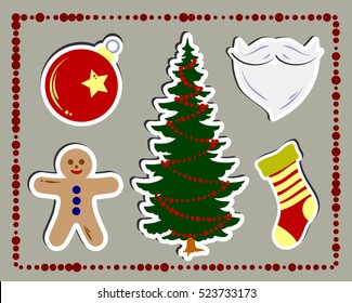 A set of Christmas decorations