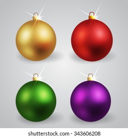Set of Christmas decorations for the Christmas tree.