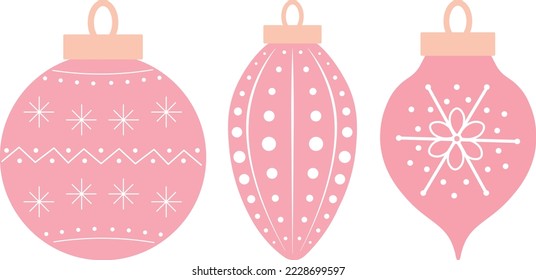 Establecer iluminación vectorial de decoraciones navideñas	