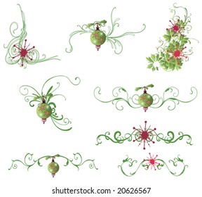 Set of Christmas design elements