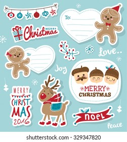 Set of Christmas design elements