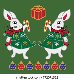 Set of Christmas design elements (Vector)