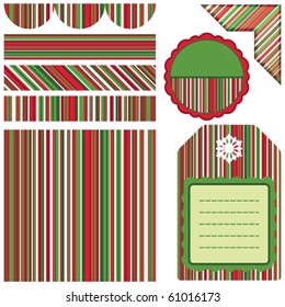 Set mit Weihnachtsrahmen und Aufklebern