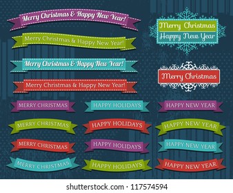 set of Christmas design, vector