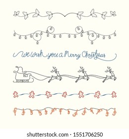 Set of Christmas Dividers and Design Elements
