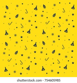 Set of Christmas Doodle Texture Design