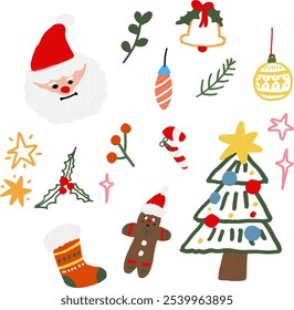 set of christmas element design.