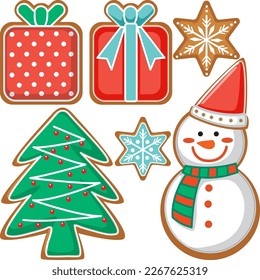 Set of Christmas element illustration