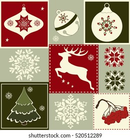  Set of Christmas elements 