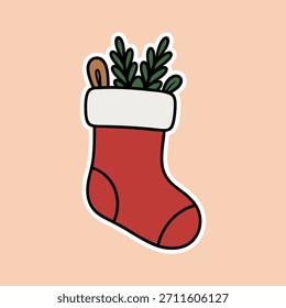 Set of Christmas Elements for Festive Holiday Illustration Vector on White Background 