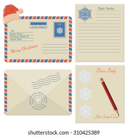 Set of Christmas envelope icons. Easy to edit vector template. Perfect and clean layout.