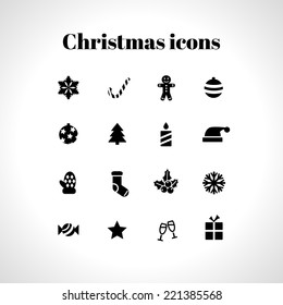 íconos planos de Navidad