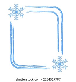 Un conjunto de marcos navideños sobre un fondo azul.   Ilustración vectorial.