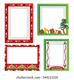 Set Of Christmas Frames,vector Christmas Border, Christmas Frame Picture