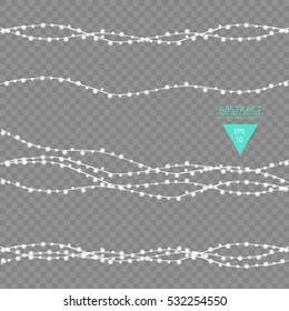 Set Christmas garland with lanterns. Vector illustration EPS10. 