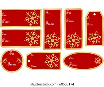 Set of Christmas Gift Tags
