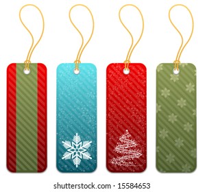 Set of Christmas gift tags in 4 styles