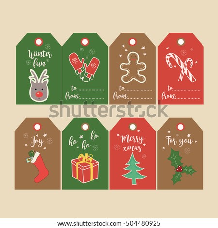 set of christmas gift tags and labels with hand drawn illustrations printable new year cute - Decorative Christmas Gift Tags set of christmas gift tags and labels with hand drawn illustrations printable new year cute - Decorative Christmas Gift Tags