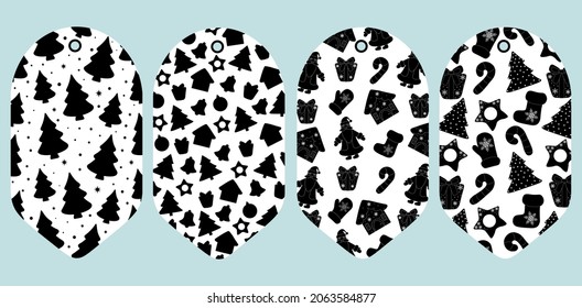 Set Christmas gift tags vector illustration