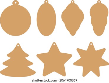 Set Christmas gift tags vector illustration