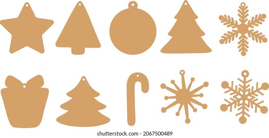Set Christmas gift tags vector illustration